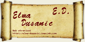 Elma Dušanić vizit kartica